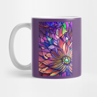 Stained Glass Lotus Flowers Mug